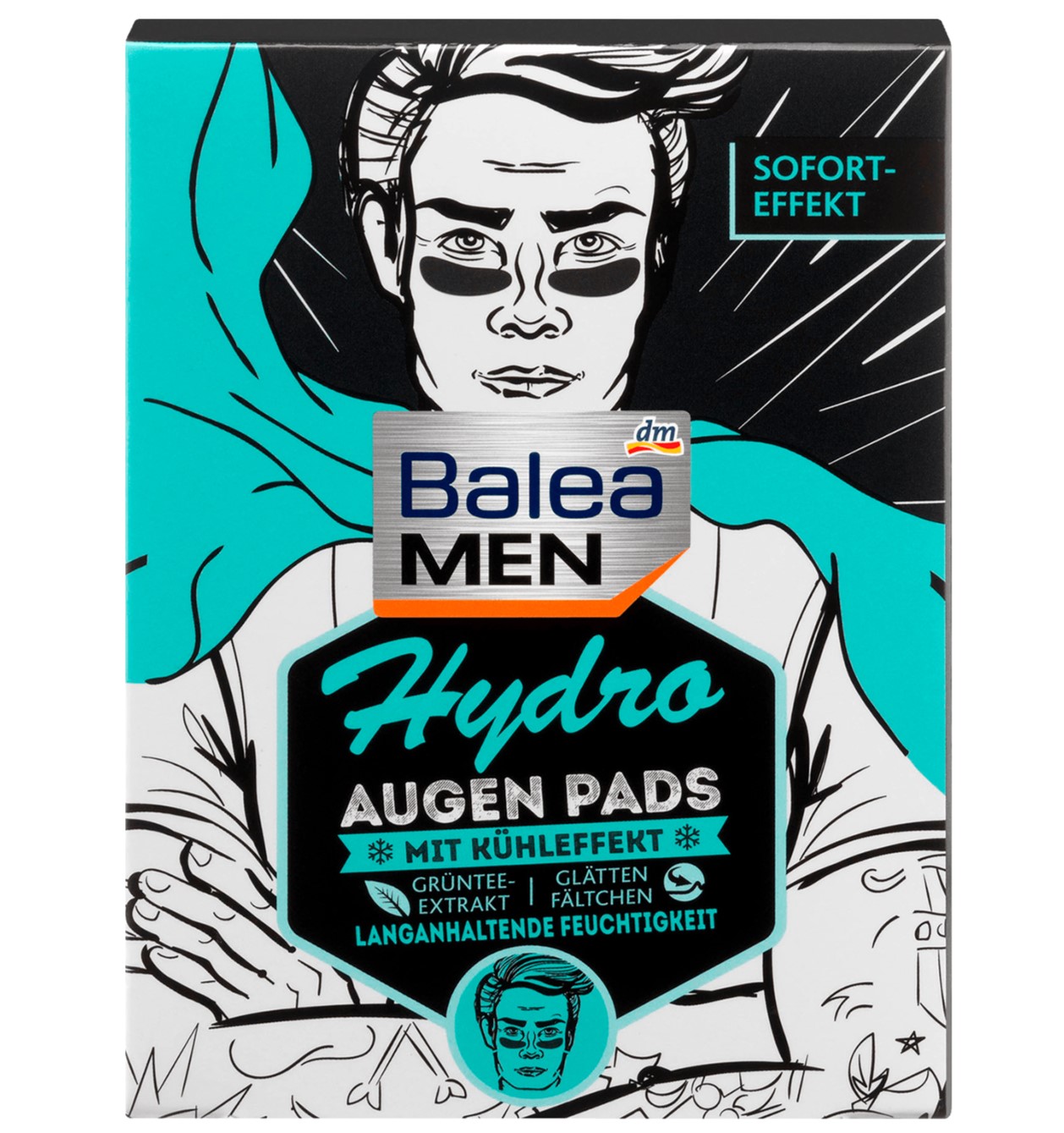Картинка патчи для глаз Augenpads Hydro Men BALEA в магазине Мир капсул